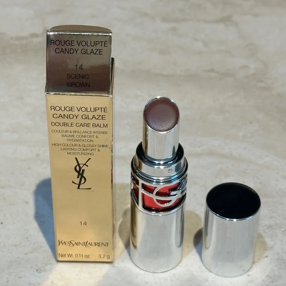 YSL Rouge Volupte Candy Glaze - 14 Scenic Brown